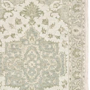 HomeRoots 8' X 10' Hand-Woven Jute Area Rug with Tan and Blue Geometric Design for Bohemian Style Spaces 712736