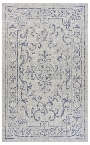 HomeRoots 5' Geometric Area Rug in Black and Beige - Durable, Stylish, Low-Pile Design for High-Traffic Areas 712747