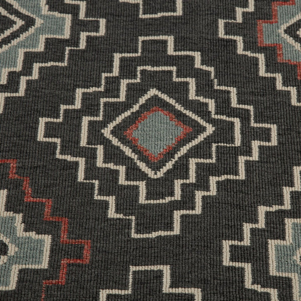 HomeRoots 5' X 7' Blue and Ivory Geometric Area Rug – Stylish, Durable, Stain-Resistant for High-Traffic Spaces 712749