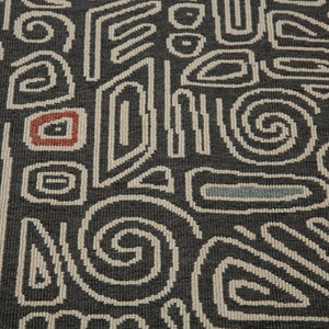 HomeRoots 5' X 7' Black And Beige Abstract Area Rug – Stylish, Durable, Stain-Resistant for Family Spaces 712755
