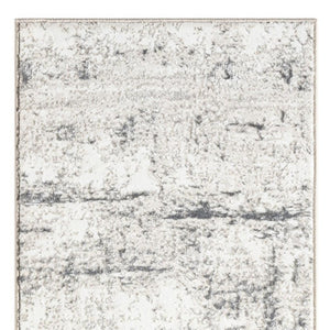 HomeRoots 5' X 7' Gray Abstract Distressed Area Rug - Durable, Elegant & Stain-Resistant for Modern Spaces 712785