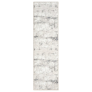 HomeRoots 5' X 7' Gray Abstract Distressed Area Rug - Durable, Elegant & Stain-Resistant for Modern Spaces 712785