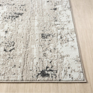 HomeRoots 5' X 7' Gray Abstract Distressed Area Rug - Durable, Elegant & Stain-Resistant for Modern Spaces 712785