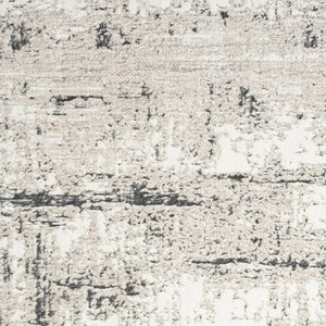 HomeRoots 9' X 12' Abstract Gray and Slate Gray Distressed Area Rug - Modern, Durable, Stain-Resistant Design 712786