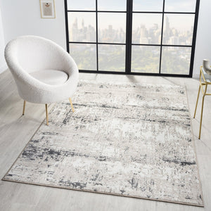 HomeRoots 5' Blue and Sky Blue Floral Distressed Area Rug - Bohemian Chic, Durable, Stain-Resistant Comfort! 712788