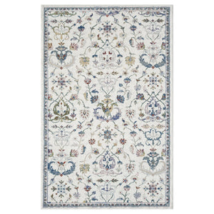 HomeRoots 5' X 8' Blue & Sky Blue Floral Area Rug - Timeless Design for Classic, Rustic & Contemporary Spaces 712793