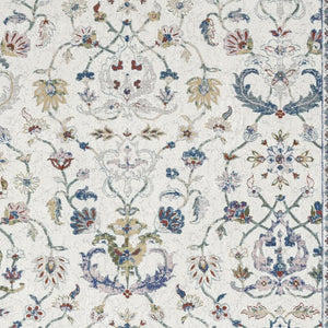 HomeRoots 5' X 8' Blue & Sky Blue Floral Area Rug - Timeless Design for Classic, Rustic & Contemporary Spaces 712793