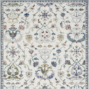HomeRoots 5' X 8' Blue & Sky Blue Floral Area Rug - Timeless Design for Classic, Rustic & Contemporary Spaces 712793