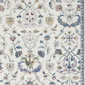 HomeRoots 9' Beige and White Hand-Tufted Wool Floral Area Rug - Timeless Style for Living Rooms & Bedrooms 712794