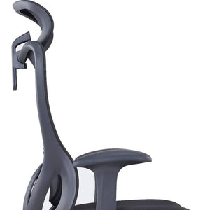 HomeRoots Black Ergonomic Adjustable Height Swivel Office Chair with Lumbar Support and Breathable Mesh Back 712835