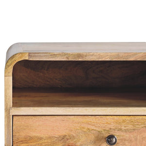 HomeRoots 18" Handcrafted Brown Solid Wood Floating Nightstand - Modern Wall-Mounted Storage for Any Room 712840