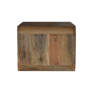 HomeRoots 18" Handcrafted Brown Solid Wood Floating Nightstand - Modern Wall-Mounted Storage for Any Room 712840