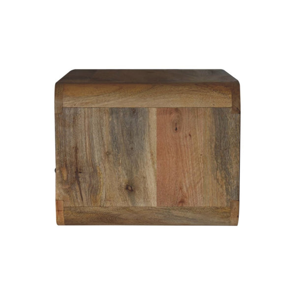HomeRoots 18" Handcrafted Brown Solid Wood Floating Nightstand - Modern Wall-Mounted Storage for Any Room 712840