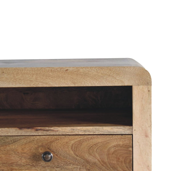 HomeRoots 22" Elegant Solid Wood Floating Nightstand with Drawer & Shelf for Stylish Bedroom Organization 712841