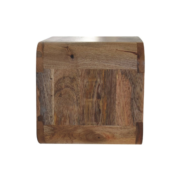 HomeRoots 21" Rustic Brown Solid Wood Nightstand with Two Drawers & Open Shelf for Smart Bedroom Storage 712843
