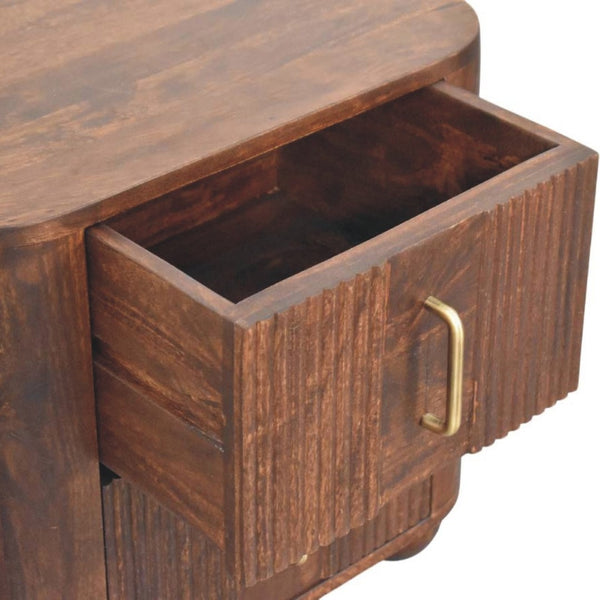 HomeRoots 18" Brown Solid Wood Floating Nightstand - Rustic Wall-Mounted Storage for Bedroom & Living Room 712844