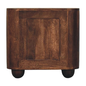 HomeRoots 18" Brown Solid Wood Floating Nightstand - Rustic Wall-Mounted Storage for Bedroom & Living Room 712844