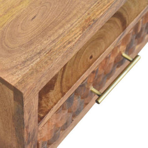 HomeRoots 12" Rustic Solid Wood Floating Nightstand with Drawer - Stylish Space-Saving Bedside Table Solution 712846