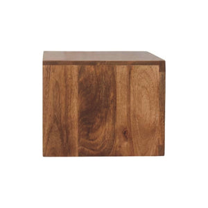 HomeRoots 12" Rustic Solid Wood Floating Nightstand with Drawer - Stylish Space-Saving Bedside Table Solution 712846