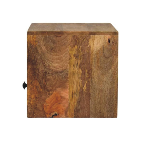 HomeRoots 12" Brown Solid Wood Floating Nightstand - Stylish Two Drawer Design for Smart Storage & Organization 712847