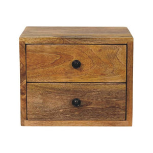 HomeRoots 18" Chestnut Floating Nightstand - Handcrafted Solid Wood with Rustic Charm & Space-Saving Design 712848