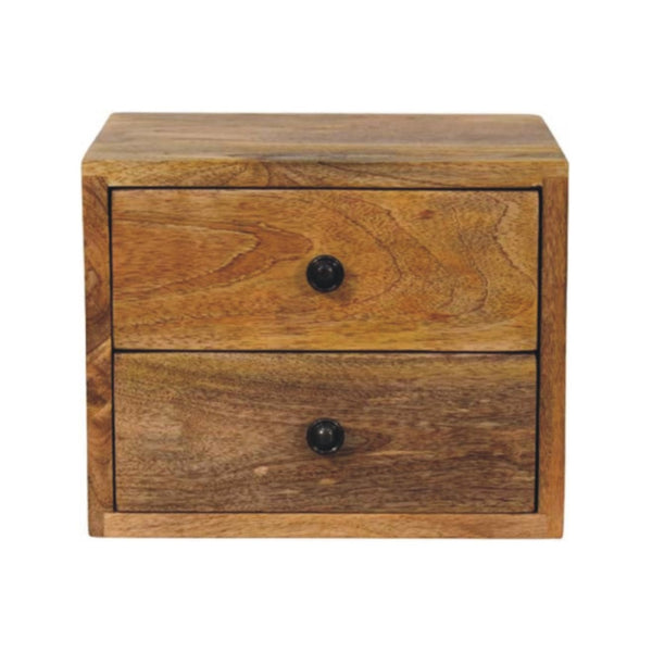HomeRoots 18" Chestnut Floating Nightstand - Handcrafted Solid Wood with Rustic Charm & Space-Saving Design 712848