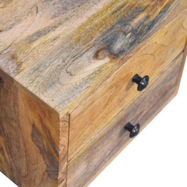 HomeRoots 18" Chestnut Floating Nightstand - Handcrafted Solid Wood with Rustic Charm & Space-Saving Design 712848