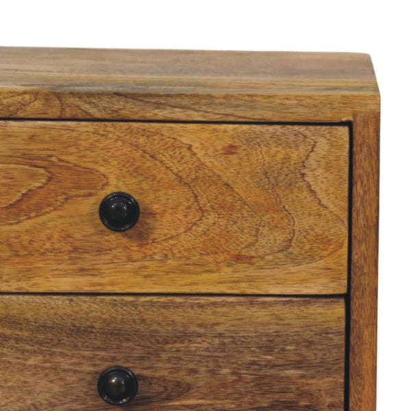 HomeRoots 18" Chestnut Floating Nightstand - Handcrafted Solid Wood with Rustic Charm & Space-Saving Design 712848