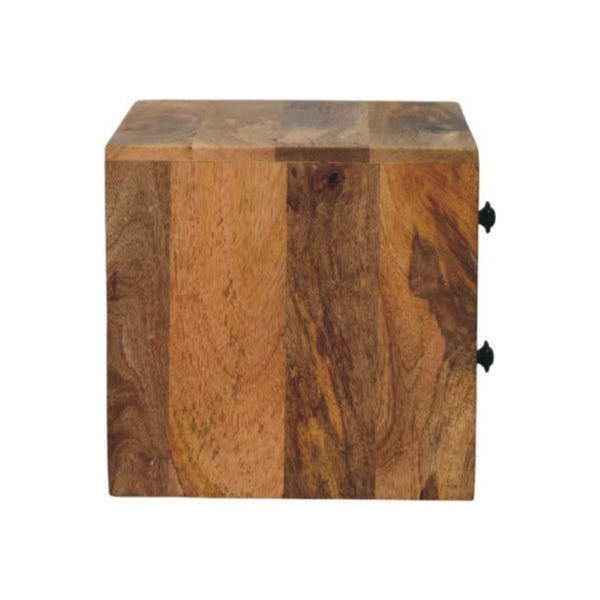 HomeRoots 18" Chestnut Floating Nightstand - Handcrafted Solid Wood with Rustic Charm & Space-Saving Design 712848