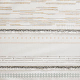 INK+IVY Nea Modern/Contemporary Cotton Printed Curtain Panel with tassel trim and Lining II40-1184 Off White/Gray