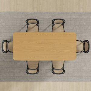 HomeRoots 66" Brown Solid Wood Oval Dining Table - Elegant Oak Design with Double Pedestal Base for Every Occasion 712850