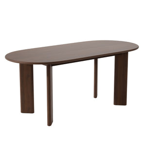 HomeRoots 66" Black Solid Wood Oval Dining Table - Timeless Craftsmanship, Modern Versatility for Any Space 712851