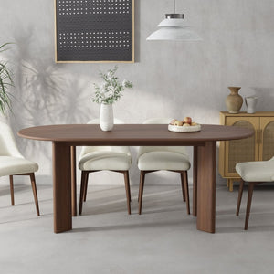 HomeRoots 66" Black Solid Wood Oval Dining Table - Timeless Craftsmanship, Modern Versatility for Any Space 712851