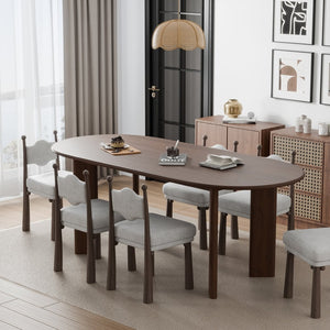 HomeRoots 66" Black Solid Wood Oval Dining Table - Timeless Craftsmanship, Modern Versatility for Any Space 712851