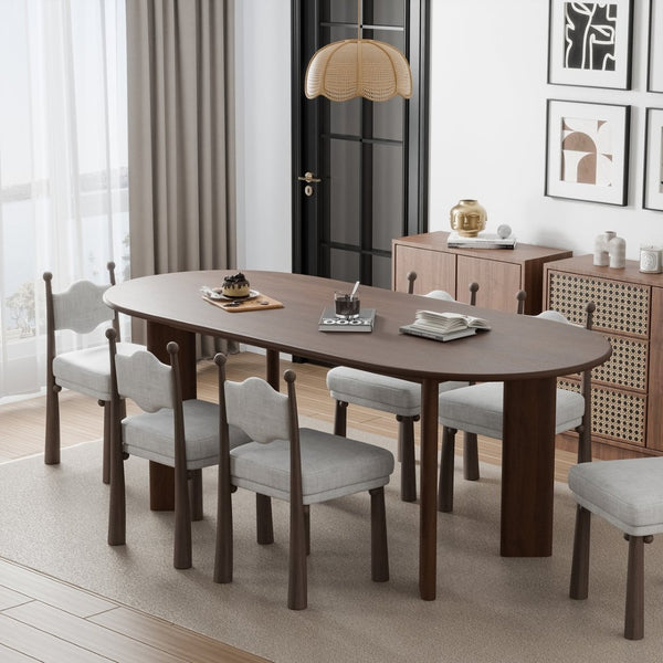 HomeRoots 66" Black Solid Wood Oval Dining Table - Timeless Craftsmanship, Modern Versatility for Any Space 712851