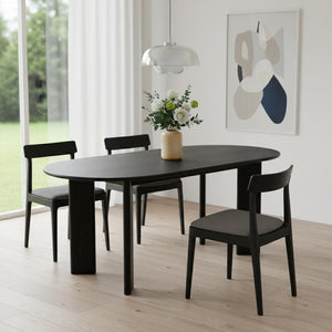 HomeRoots 66" Natural Solid Wood Oval Dining Table - Timeless Oak Centerpiece for Dining, Entertaining & More! 712852