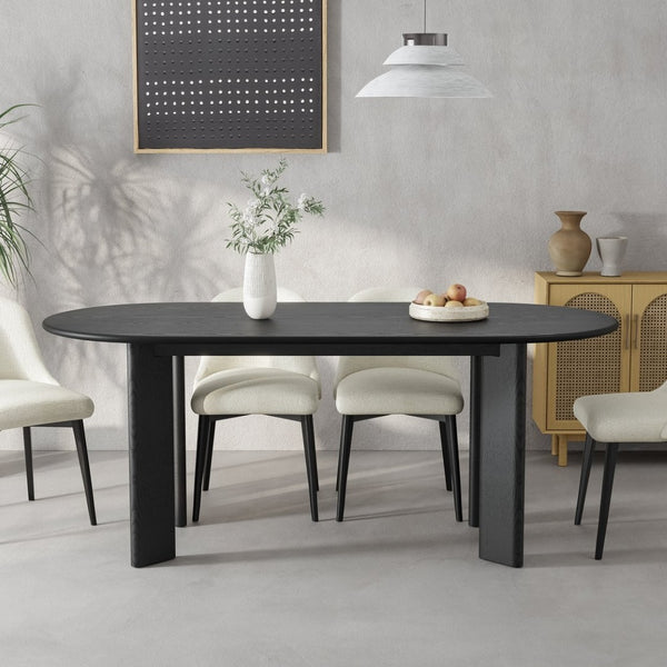 HomeRoots 66" Natural Solid Wood Oval Dining Table - Timeless Oak Centerpiece for Dining, Entertaining & More! 712852