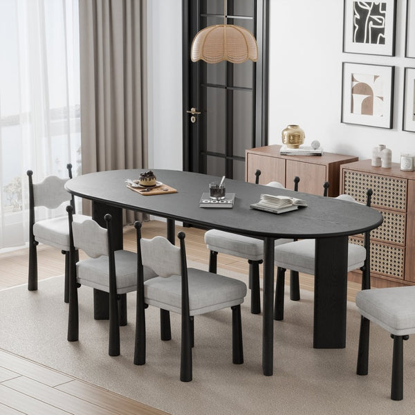 HomeRoots 66" Natural Solid Wood Oval Dining Table - Timeless Oak Centerpiece for Dining, Entertaining & More! 712852