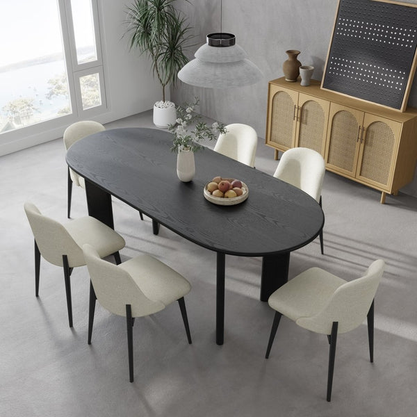HomeRoots 66" Natural Solid Wood Oval Dining Table - Timeless Oak Centerpiece for Dining, Entertaining & More! 712852