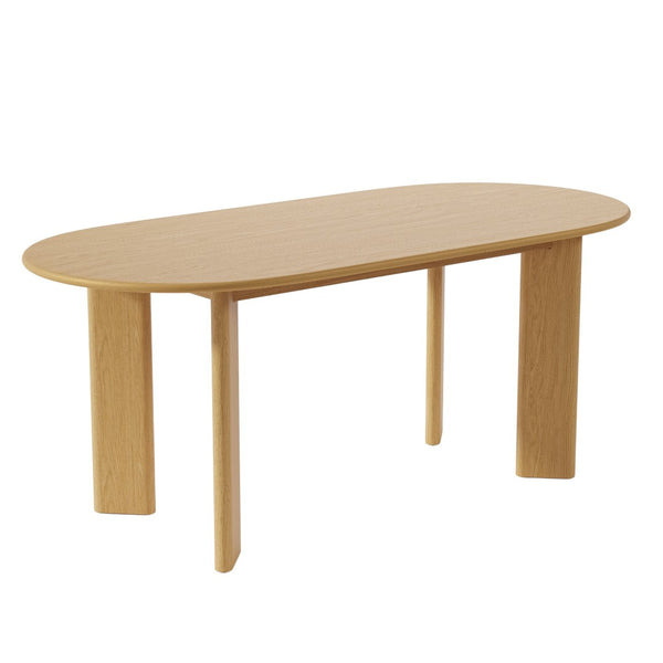 HomeRoots 66" Solid Oak Dining Table - Timeless Brown Oval Design for Stylish Dining, Entertaining & Workspace 712853