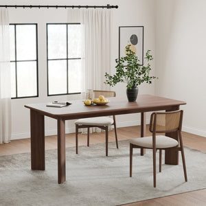 HomeRoots 66" Black Solid Wood Dining Table - Elegant Design, Durable Craftsmanship for Modern & Classic Homes 712854
