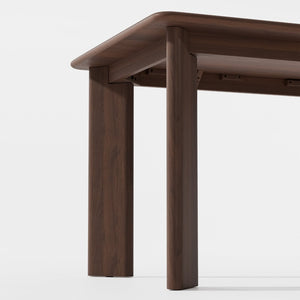 HomeRoots 66" Black Solid Wood Dining Table - Elegant Design, Durable Craftsmanship for Modern & Classic Homes 712854