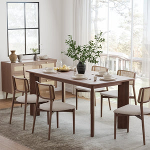 HomeRoots 66" Black Solid Wood Dining Table - Elegant Design, Durable Craftsmanship for Modern & Classic Homes 712854