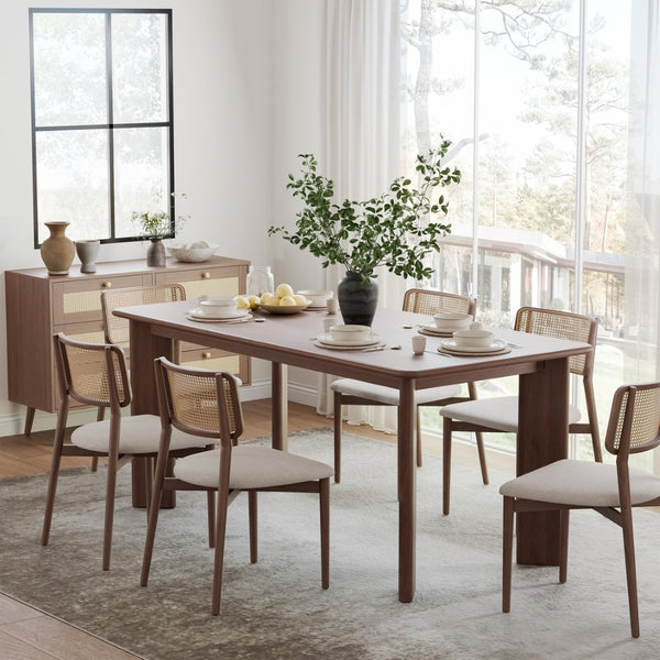 HomeRoots 66" Black Solid Wood Dining Table - Elegant Design, Durable Craftsmanship for Modern & Classic Homes 712854
