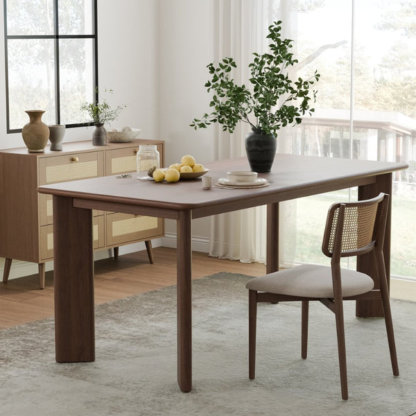 HomeRoots 66" Black Solid Wood Dining Table - Elegant Design, Durable Craftsmanship for Modern & Classic Homes 712854