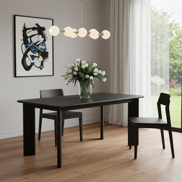 HomeRoots 66" Elegant Brown Solid Wood Oval Dining Table with Double Pedestal Base - Timeless & Durable Design 712855