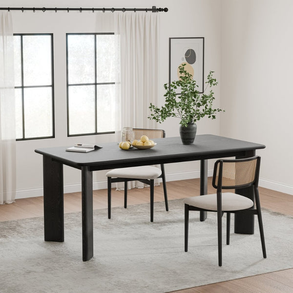 HomeRoots 66" Elegant Brown Solid Wood Oval Dining Table with Double Pedestal Base - Timeless & Durable Design 712855