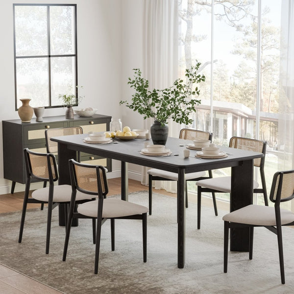 HomeRoots 66" Elegant Brown Solid Wood Oval Dining Table with Double Pedestal Base - Timeless & Durable Design 712855