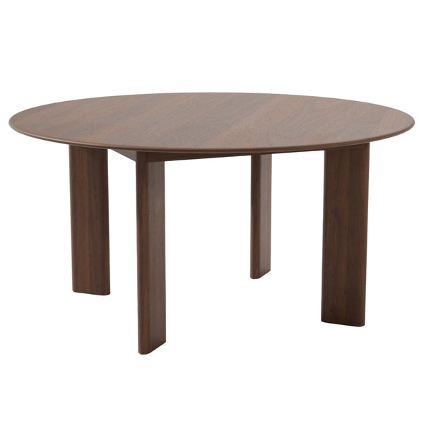 HomeRoots 59" Timeless Solid Oak Round Dining Table - Seats 8, Perfect for Meals, Games & Versatile Living Spaces 712865