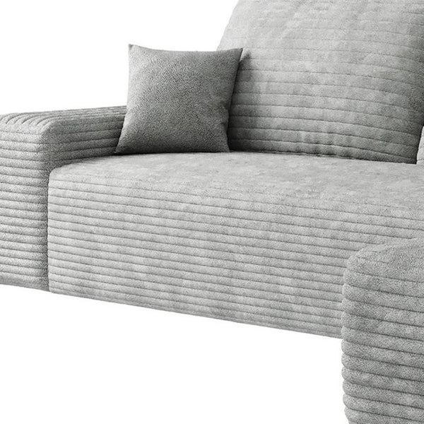 HomeRoots 107" Camel Corduroy Modular Sofa with Toss Pillows – Stylish Comfort and Versatile Design for Any Room 712962